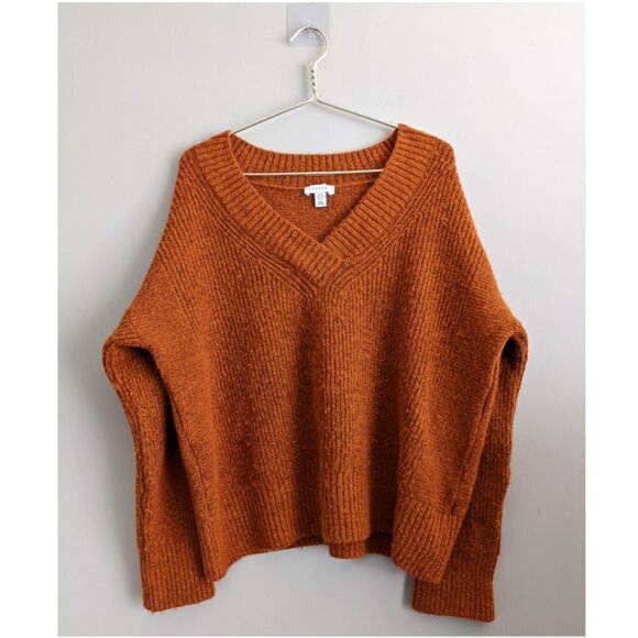 Topshop oversized v-neck chunky sweater - Picture 2 of 3